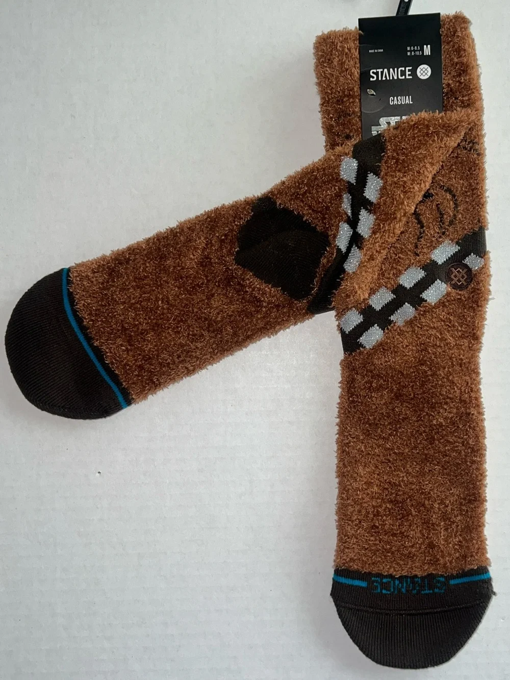 Stance x Star Wars Poly Fuzzy Crew Socks Chewie Medium Chewbacca